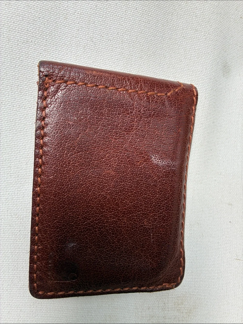 Carhartt Chestnut Brown Leather Key & Card Sleeve. Carhartt Patina wallet